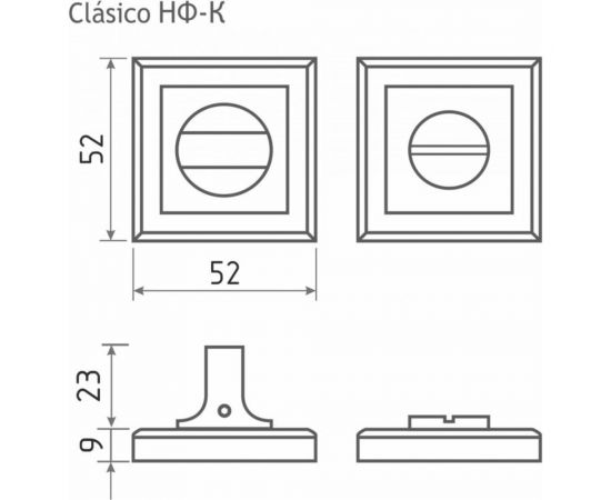 Накладка под фиксатор НОРА-М НФ-К хром 15882 – изображение 3