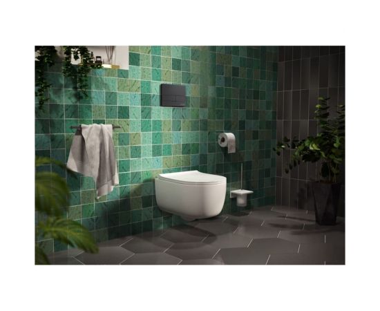 Кнопка для инсталляции BERGES NOVUM L5 Soft Touch черная 040015 – изображение 4