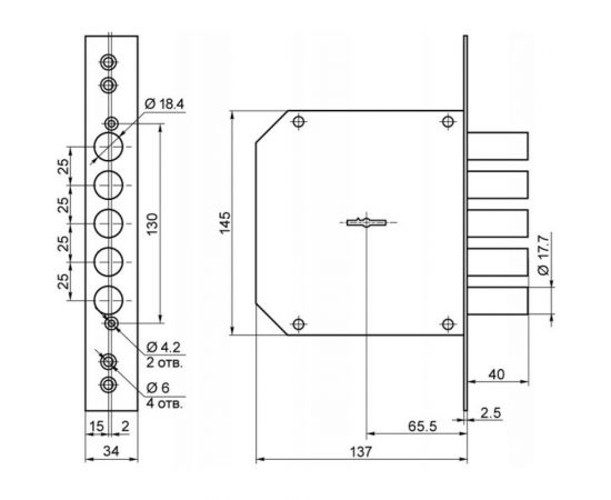 Врезной замок BORDER 77412-ЗВ9-6ЛКЗ14973 – изображение 6