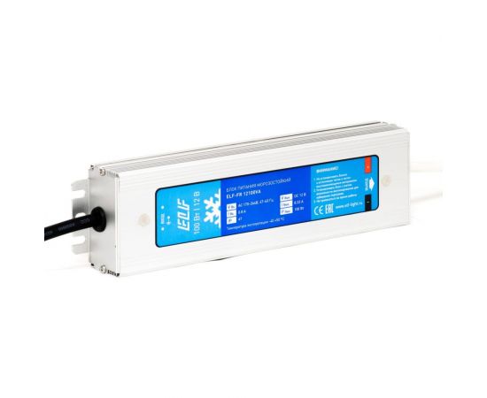 Герметичный морозостойкий блок питания ELF, 12В, 100Вт, IP67, -40/50С FR12100VA 