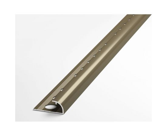 Профиль окантовочный полукруглый алюминиевый ЛУКА 9 мм, 2,7 м, анодированный, Бронза УТ000013620 