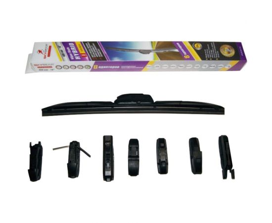 Щетка стеклоочистителя бескаркасная HYBRID 16""/40 см, 8 адаптеров SKYBEAR 707160 