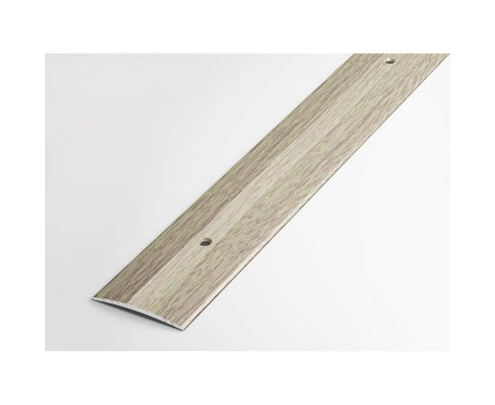 Порог прямой алюминиевый декоративный (25 мм, 1,35 м, Дуб беленый) ЛУКА 00000001711 