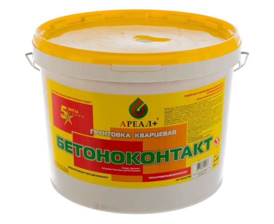 Кварцевая грунтовка Бетоноконтакт Ареал+ 5 звезд 10 кг А-377 