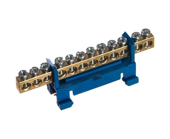 Шина TDM ""N"" нулевая, с изолятором, на DIN-рейку, 6x9мм, стойка мал. 12 групп, SQ0801-0014 