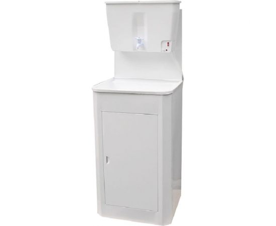 Дачный умывальник Лидер мойка пластик, нагреватель воды, бак 17 л, белый 