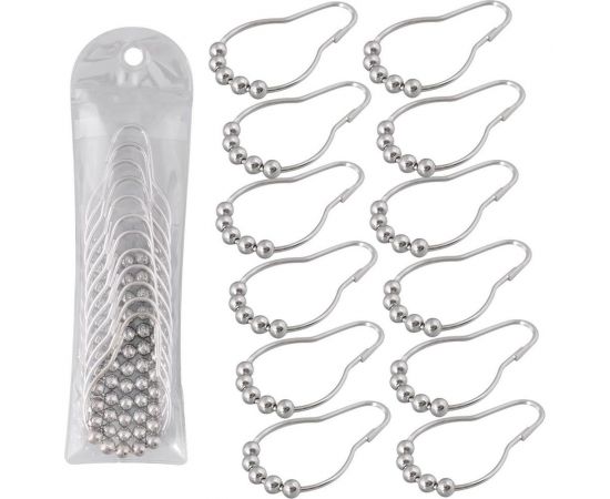 Набор колец для штор в ванную МУЛЬТИДОМ 12 шт Шик NEW VL34-65 