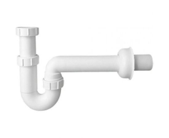 Трубный сифон McAlpine 1 1/2""х40 мм, без выпуска с отводной трубой, D40 мм и отражателем MRSK14 