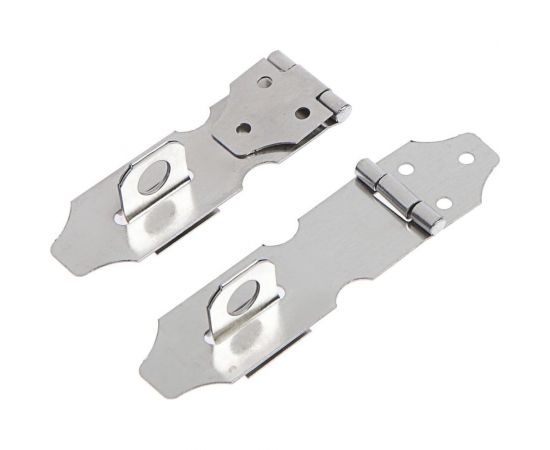 Накладка с проушиной TUNDRA krep для навесного замка, 75 мм, нержавеющая сталь, 2 шт. 4929461 