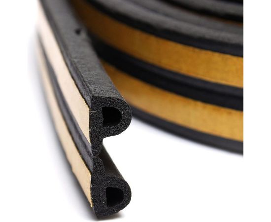 Уплотнитель самоклеящийся ""P"", черный, Classic ZOOM, 100m, 9х5,5мм 02-2-4-106 