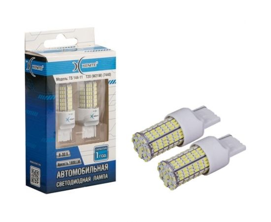 Автомобильная лампа XENITE TS144-11 9-30V/T20 W21W 7440, Яркость 1600 LM, 2 шт. 1009372 