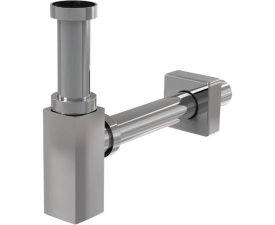 Сифон для умывальника Alca Plast A401 диам.32 DESIGN, цельнометаллический, квадратный 00022255 