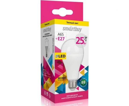 Светодиодная лампа Smartbuy LED A6525W/3000/E27 SBL-A65-25-30K-E27 – изображение 2