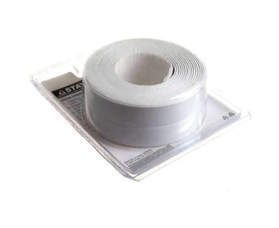 Бордюрная лента STAYER для ванн и раковин самоклеящаяся профиль L цвет белый 20 x 20 мм х 3.35м 12341-20-20 – изображение 2