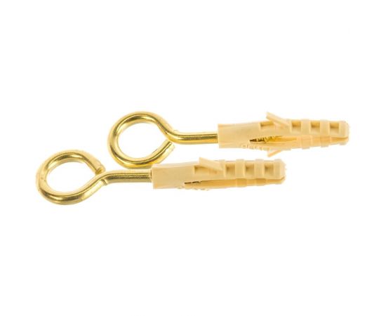 Петля-шуруп ЕВРОПАРТНЕР латунир. L25 х d4,1 x O10 мм 2шт. 13 4830 1 – изображение 2