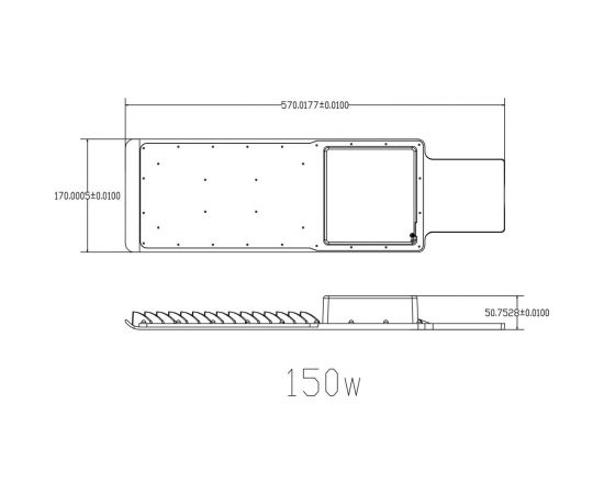 Уличный светильник ЭРА SPP-503-0-50K-120 120Вт, 10800лм, 5000К, КСС Шс DOBS-MD, 48/60мм, 5/120 Б0047166 – изображение 2