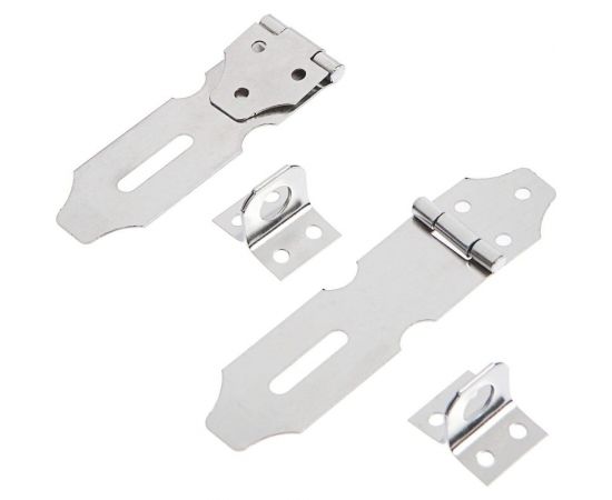 Накладка с проушиной TUNDRA krep для навесного замка, 75 мм, нержавеющая сталь, 2 шт. 4929461 – изображение 2