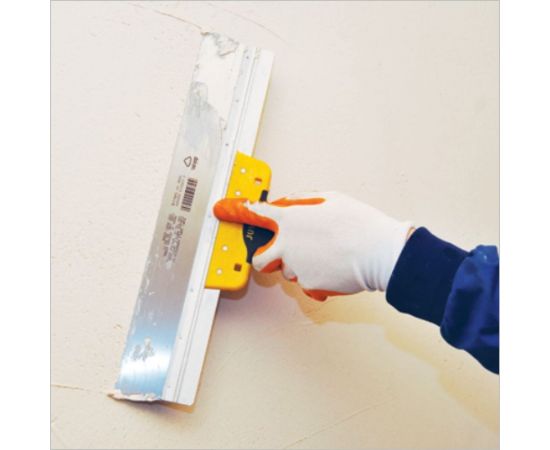 Шпатель DEKOR 400 мм нержавеющая сталь фасадный, ручка с эластомерным покрытием 348 – изображение 2