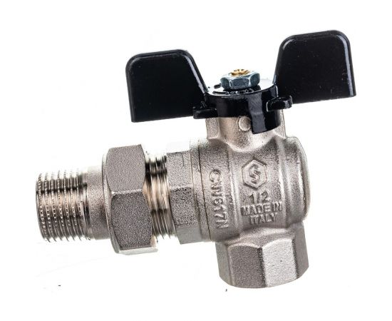 Шаровой полнопроходной угловой кран с американкой STOUT ВР RG008Q0LA6RG41 – изображение 3