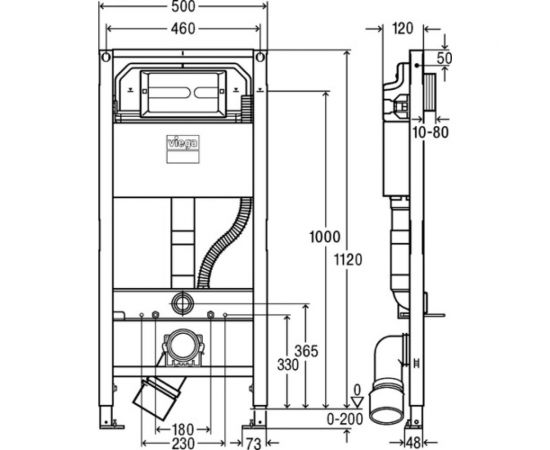 Комплект для подвесного унитаза Viega Prevista Dry 792862 00000074137 – изображение 3