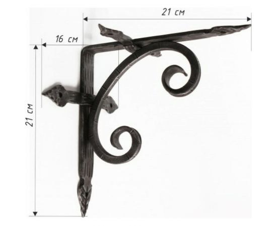 Кронштейн для полок Covali кованый HC-188 – изображение 3