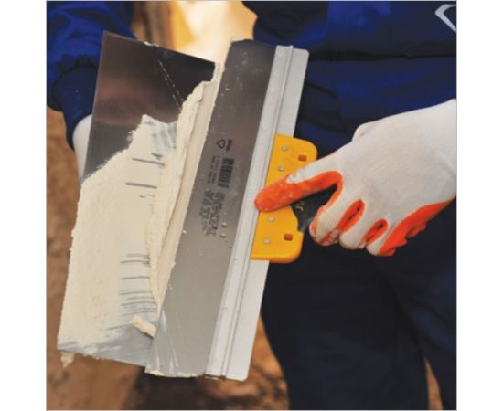 Шпатель DEKOR 400 мм нержавеющая сталь фасадный, ручка с эластомерным покрытием 348 – изображение 3