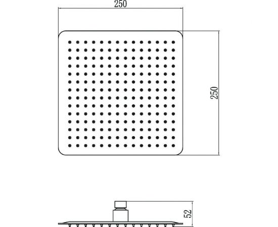 Лейка для верхнего душа Savol 250 мм S-000F10 23333 – изображение 3