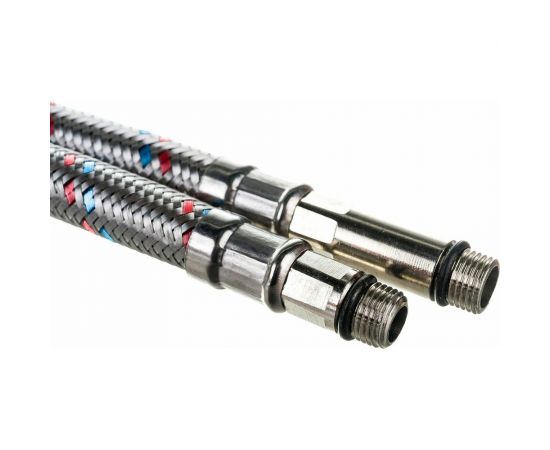 Гибкая подводка для смесителя Профсан ПСМ 150 см., 1/2-М10 пара PS-FMF150 – изображение 4