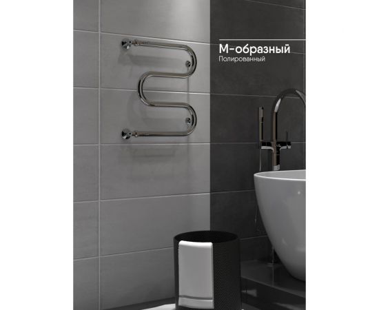 Полотенцесушитель INDIGO M2, с полочкой 1"", 50/50 i 101 – изображение 4