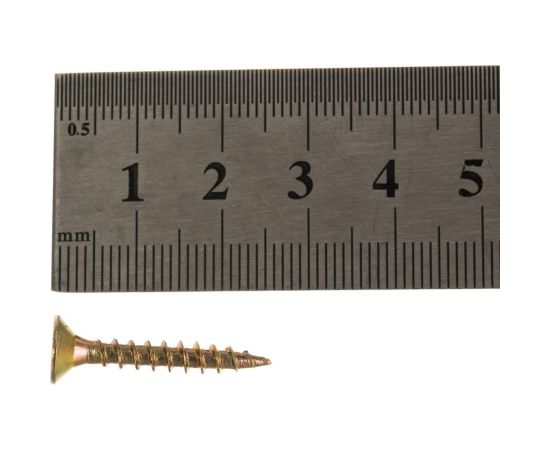 Саморез Стройметиз 4,0х25 универсальный, желтый цинк уп. 200 шт. 2140643 – изображение 4