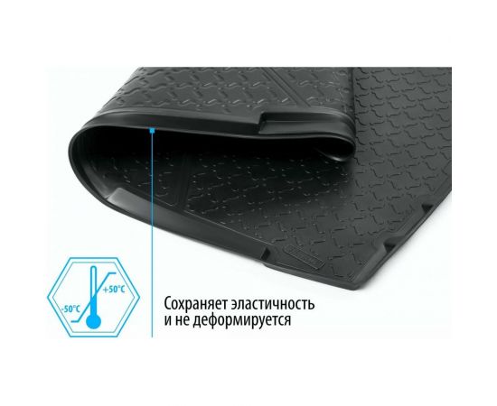 Коврик в багажник автомобиля Rival для Lada Granta седан 2011-2018 2018-н.в., полиуретан, 16001002 – изображение 5
