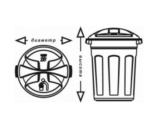 Универсальный цилиндрический контейнер KSC 150л KSC-C-150 – изображение 5