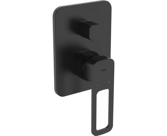 Встраиваемый смеситель IDDIS Slide с двумя выходами, черный SLIBL00i67 