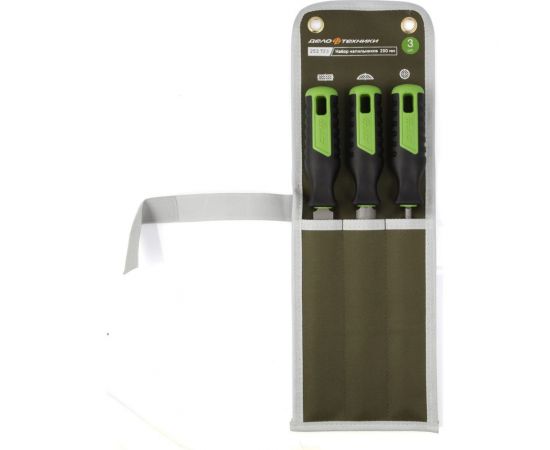 Набор напильников Дело Техники №2 200 мм, 3 шт. (плоский, полукруглый, круглый) 253723 