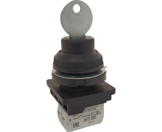 Переключатель Briswik ПЕ 171/2 черный IP40 УХЛ3 10А 1но 1нз aS-YB-0Ai-0121 