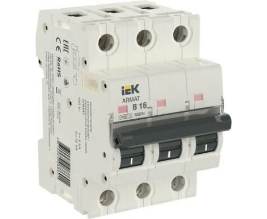 Автоматический выключатель IEK M06N 3P B 16А AR-M06N-3-B016 