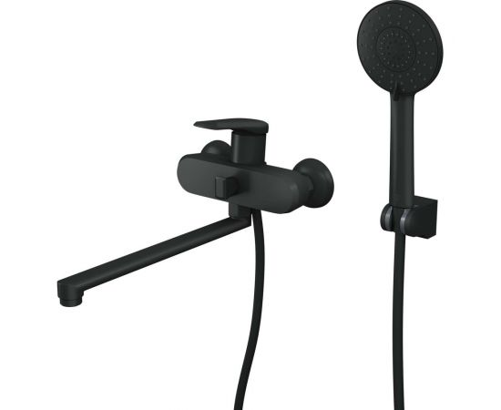 Одноручный смеситель для ванны RUSH Nevis с поворотным изливом, черный NE1735-51Black 