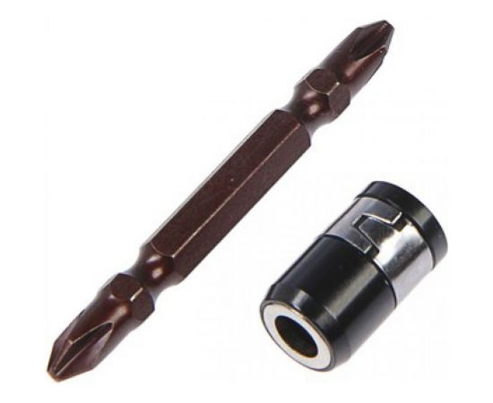 Бита двухсторонняя (PH2; 65 мм; S2; круглый магнитный фиксатор) TUNDRA 4617853 