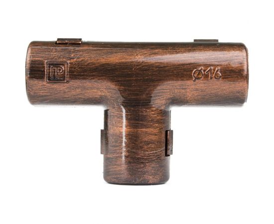 Соединительный тройник Electraline для труб, пвх, цвет Медный Век 5шт. ВTT1-16-16-5 