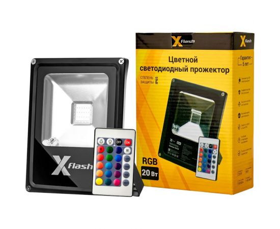 Прожектор X-flash LED XF-FLS-RGB-В-20W 46928 