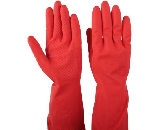 Хозяйственные латексные перчатки Доляна 90 г, длинные манжеты, размер L 2369316 