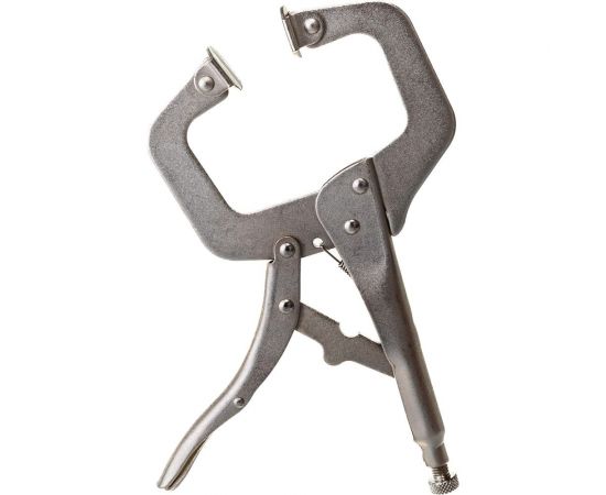 Ручной зажим TUNDRA точечный захват, подвижные губки, с фиксатором, 275 мм 4726218 