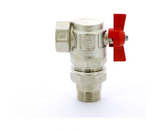 Шаровой кран ITAP угловой, с накидной гайкой, полнопроходной, бабочка, 1 ART 298 