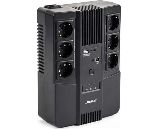 Источник бесперебойного питания SKAT-UPS 800 AI ИБП 220В 480Вт 1АКБ 9Ач стабилизация напряжения 6 выходов 452 