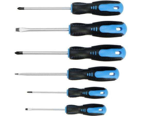 Набор отверток TUNDRA CrV, PH0/SL3 х 75 мм, PH1/SL5 х 100 мм, PH2/SL6 х 100 мм, сатин 1858745 – изображение 2