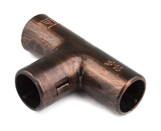 Соединительный тройник Electraline для труб, пвх, цвет Медный Век 5шт. ВTT1-16-16-5 – изображение 2