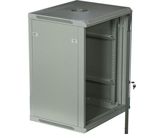 Серверный настенный шкаф W&T 15U 600х500 19 дюймов серый C156050GWTWOF – изображение 2