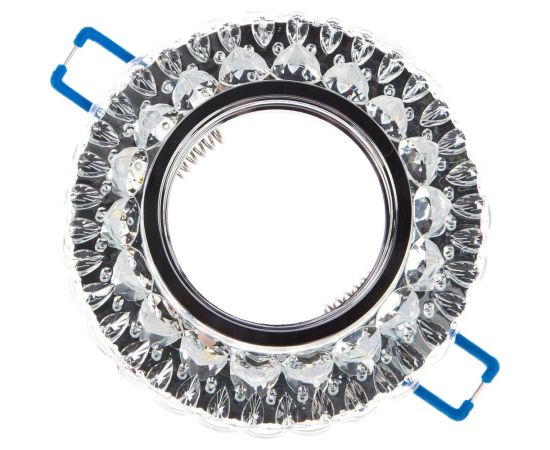 Встраиваемый светильник Ecola MR16 LD7009 GU5.3 с подсветкой "Кристалл" Прозрачный/Хром 30x95 FT16CCEFB – изображение 2