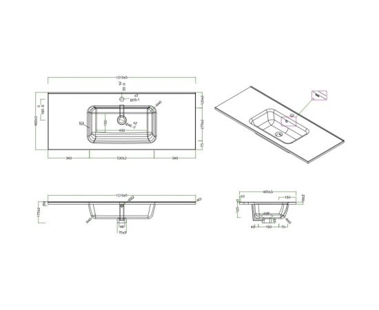Керамическая раковина BelBagno BB1200ETL – изображение 3