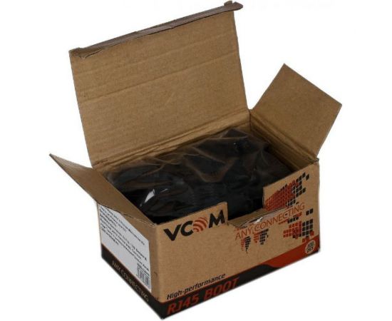 Колпачок для вилки VCOM VNA2204-BC RJ-45, черный, пластиковый, 100шт VNA2204-BC-1/100 – изображение 3